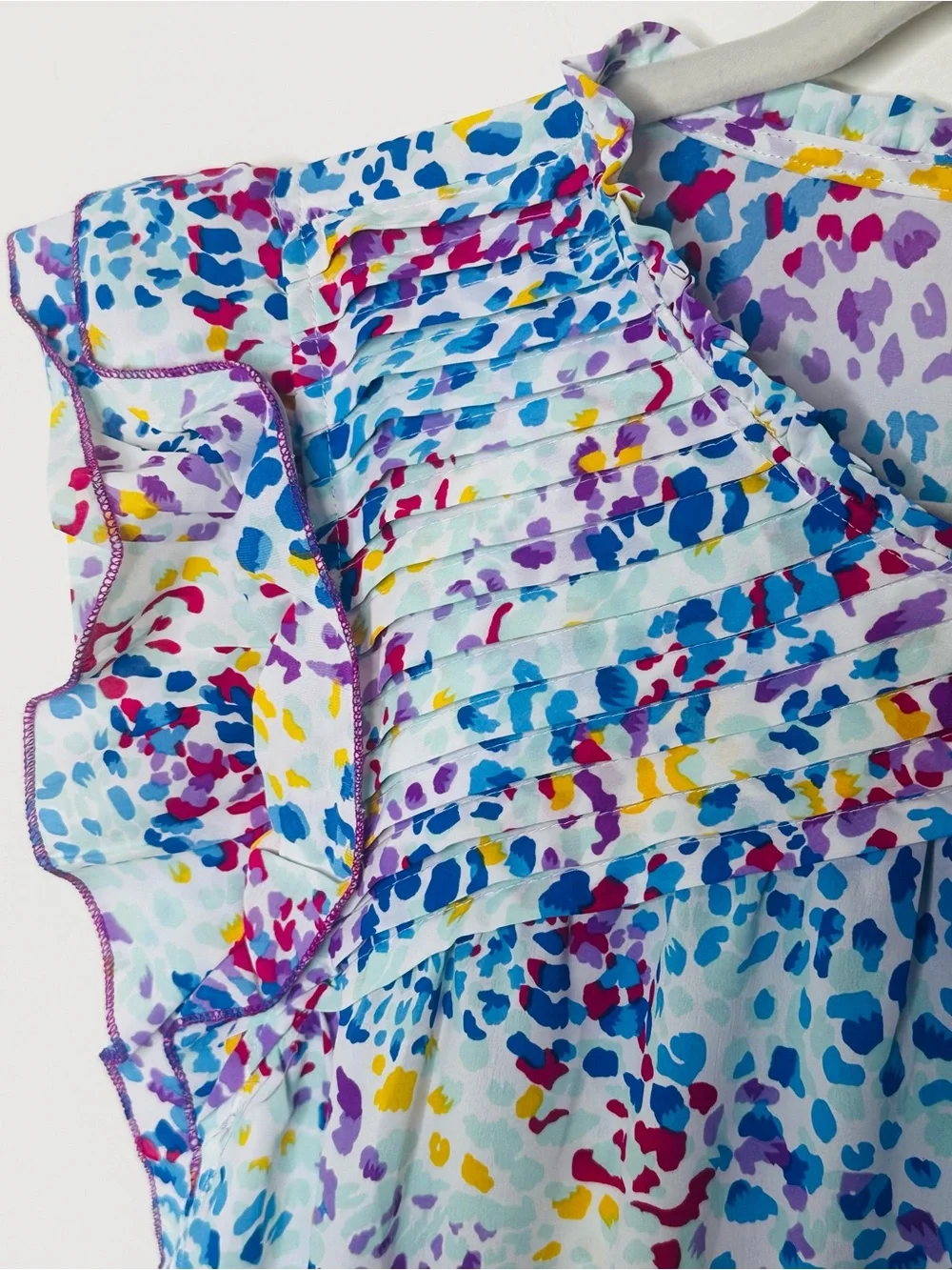 Umgee Plus Size 2XL Colorful Tiered Ruffle Sleeve Dress NWT - Picture 5 of 9